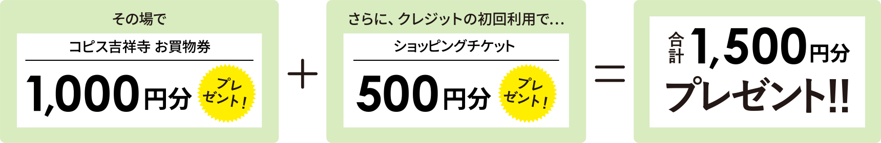 ［土日祝］限定 コピスカードご入会キャンペーン